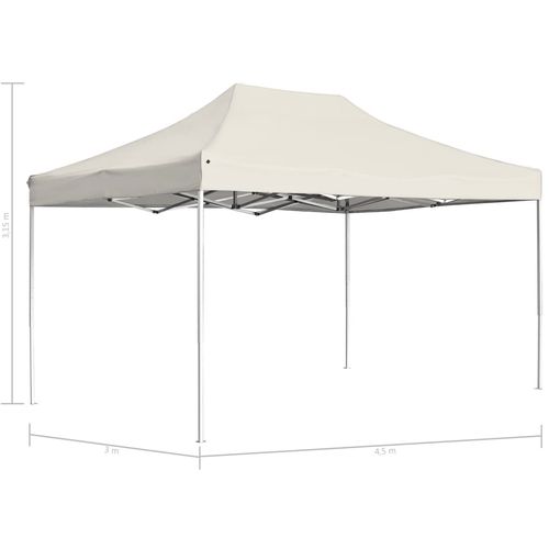 Profesionalni sklopivi šator za zabave aluminijski 4,5x3 m krem slika 8