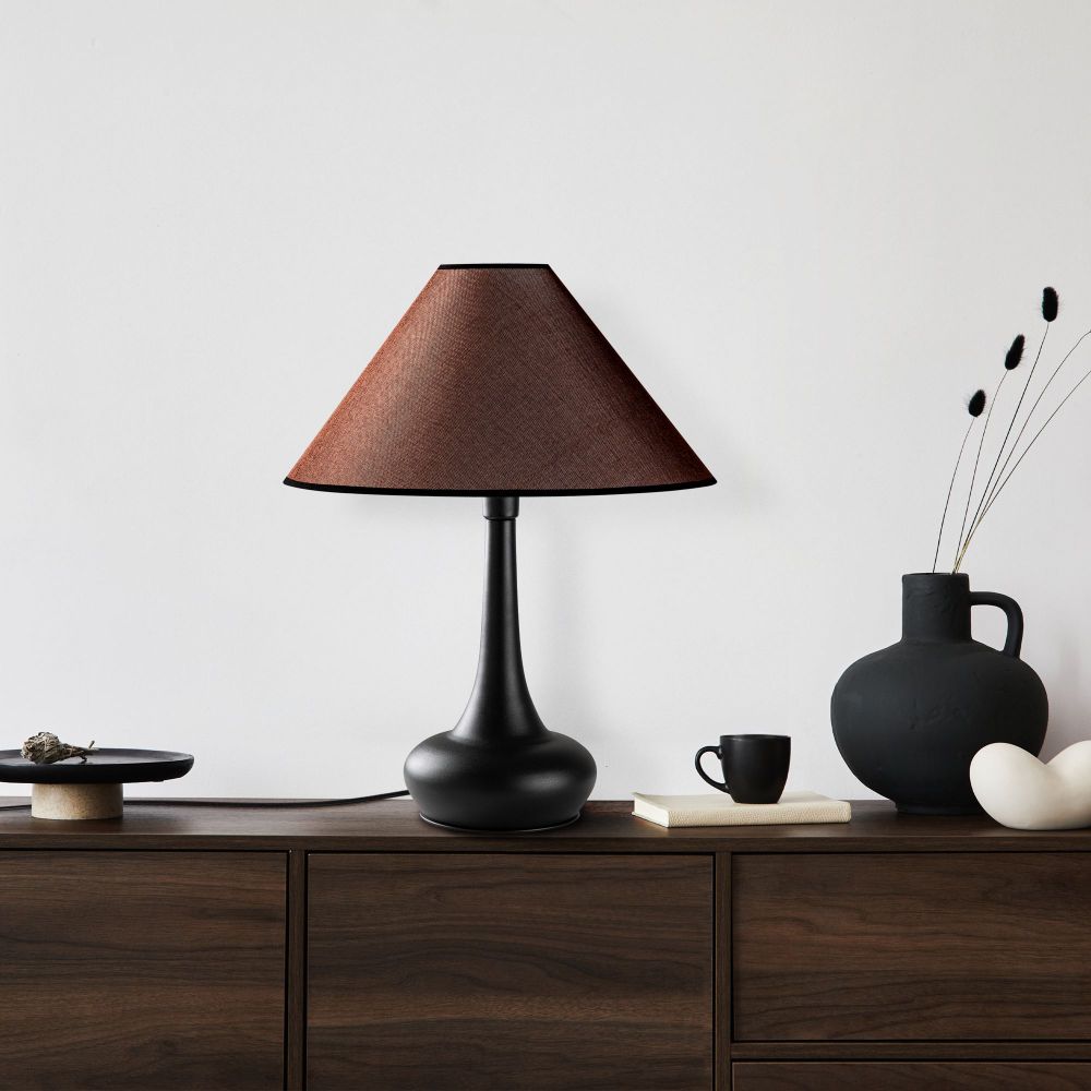 Luna - 15252 Smeđa i Crna Stolna Lampa slika 1