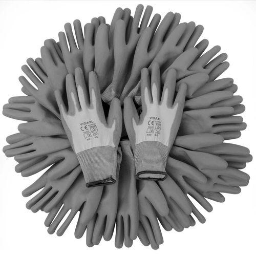 Radne rukavice PU 24 Para bijela-siva Veličina 9 / L slika 16