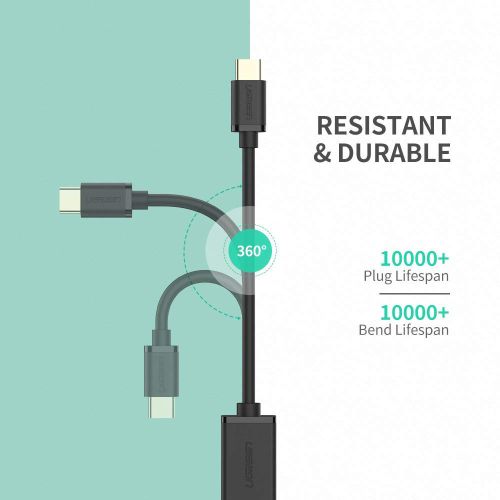 Ugreen USB-C (M) na USB 3.0 (Ž) OTG kabel crni - u polivinil vrećici slika 9