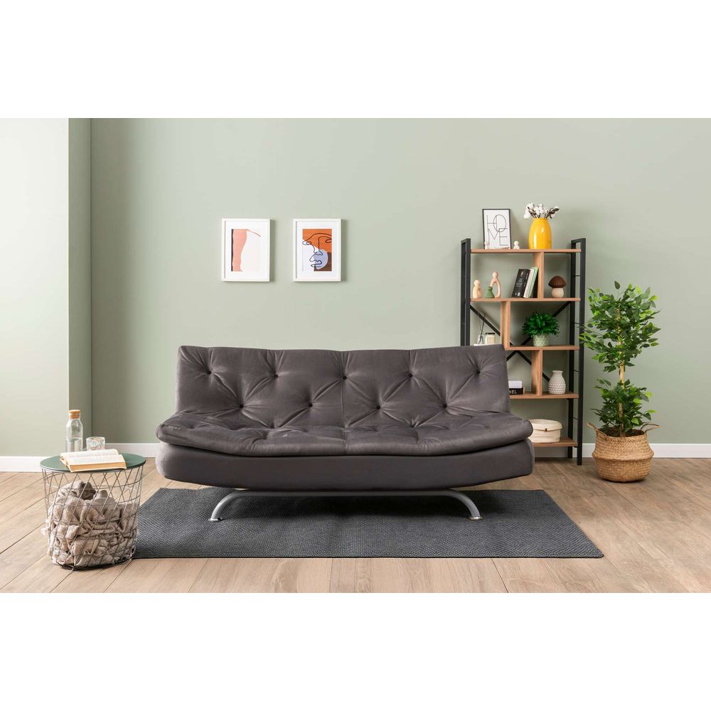 Sofa na razvlačenje Rivo - Sivi 3-sjedalni slika 2