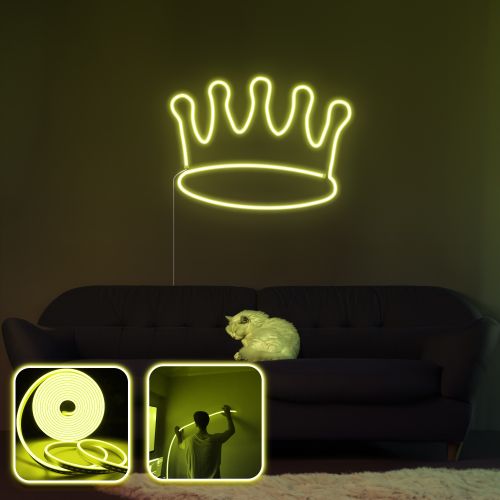 Opviq dekorativna zidna led svjetiljka, King - Large - Yellow slika 2