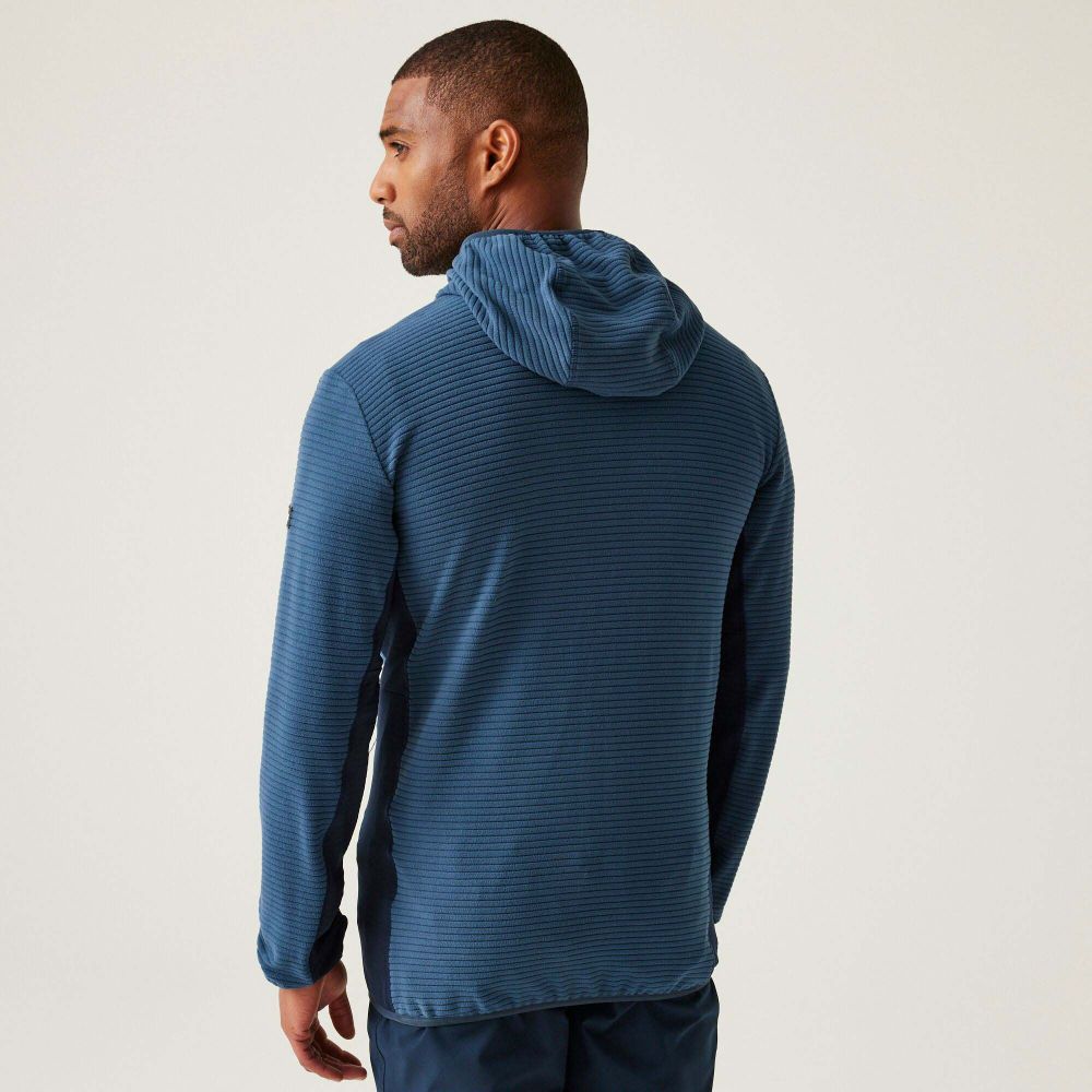 Regatta Muški duks na kopčanje sa kapuljačom Lakewright Fleece Moonlight Denim/Navy slika 6