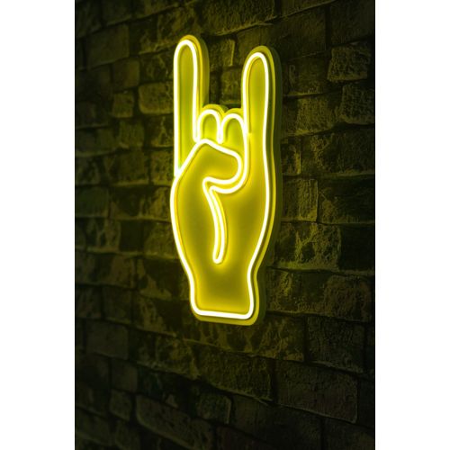 Wallity Ukrasna plastična LED rasvjeta, Rock N Roll Sign - Yellow slika 9