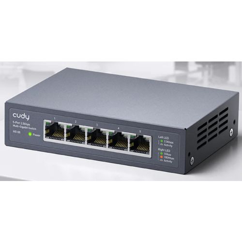 Cudy HS105 5-Port 2.5G Unmanaged Metal Switch za NAS zahteve koji zahtevaju intenzivnu propusnost slika 2