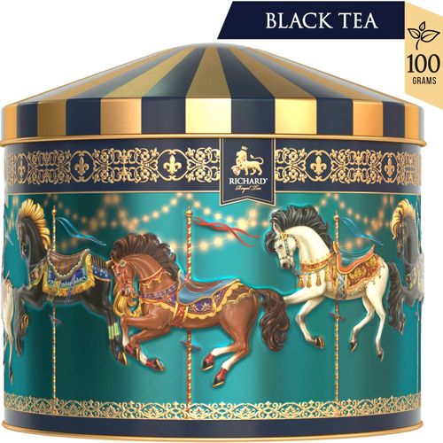 RICHARD TEA ROYAL MERRY-GO-ROUND - Crni čaj u metalnoj kutiji, rinfuz 100g GREEN 101539 slika 1