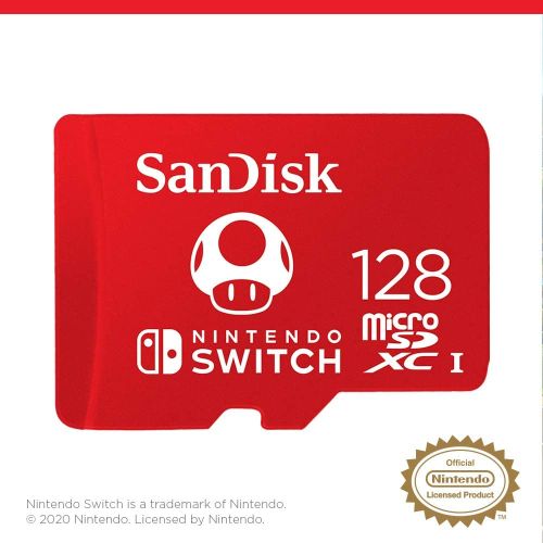 SanDisk microSDXC kartica za Nintendo Switch, 128GB, do 100MB/s čitanje, 60MB/s pisanje, U3, C10, A1, UHS-1 slika 1