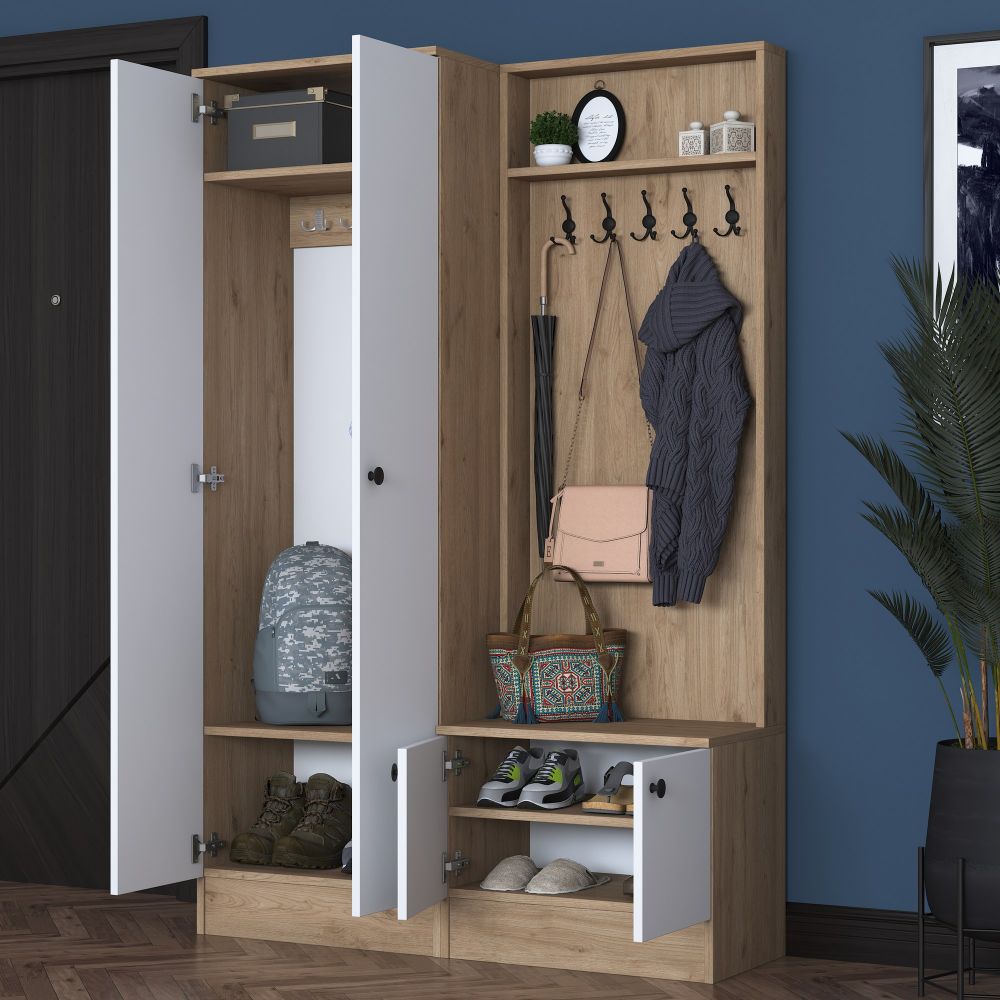 P6 - M5 - 2423 Bijela Orah Hall Stand slika 4