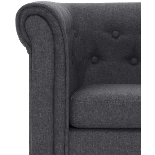 Fotelja s jastukom od tkanine tamnosiva slika 31