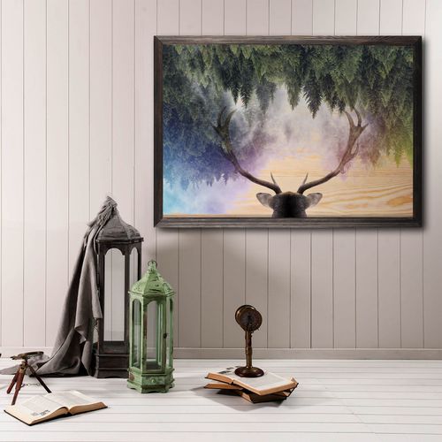 Wallity Drvena uokvirena slika, Stag Heaven slika 1