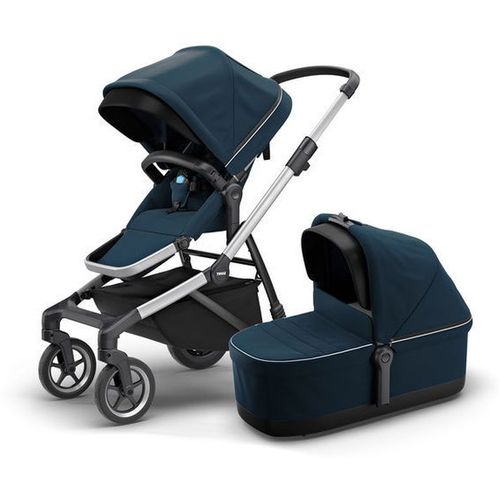 THULE Sleek dečija kolica + kolevka - Navy Blue slika 1