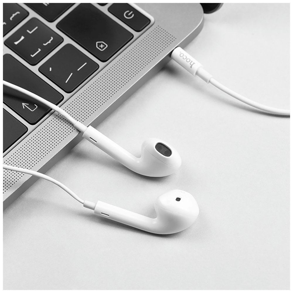 hoco. Slušalice sa mikrofonom, 3.5 mm,dužina kabela 1.2 met,bijela - M55 Memory sound White slika 5
