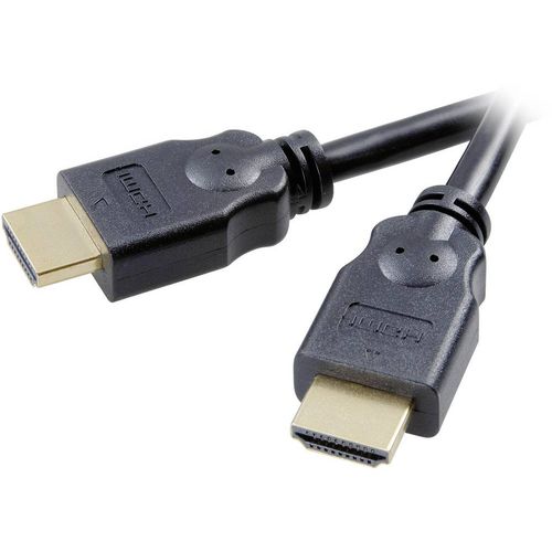 SpeaKa Professional HDMI priključni kabel HDMI A utikač, HDMI A utikač 1.50 m crna SP-7869884 audio povratni kanal (arc), pozlaćeni kontakti, Ultra HD (4K) HDMI HDMI kabel slika 1