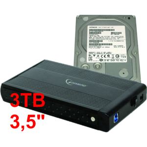 HDD 3.5 * 3TB SET USB 3.0 SATA eksterno kuciste + 3TB HUA723030ALA641 HITACHI / EE3-U3S-3 (5299)