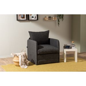 Saga Single - Tamno Siva Sofa na Razvlačenje za Jednu Osobu