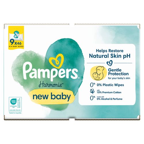 Pampers Harmonie dječje vlažne maramice, 9x46 komada slika 1