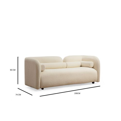 Atelier Del Sofa Dvosjed, Victoria Bouclette - Cream slika 7