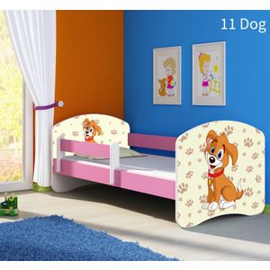 Dječji krevet ACMA s motivom, bočna roza 160x80 cm - 11 Dog