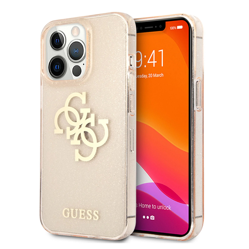 Maska Guess Hc Glitter Big za iPhone 13 Pro 6.1 zlatna (GUHCP13LPCUGL4GGO) slika 1