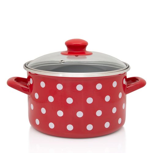 Metalac posuda duboka dekor red dots 24cm / 6,75lit slika 1