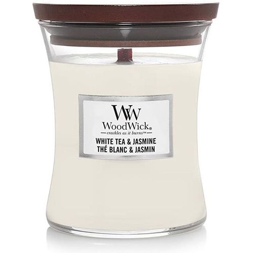 WOODWICK CLASSIC MEDIUM, svijeća mirisna White tea & jasmine slika 1