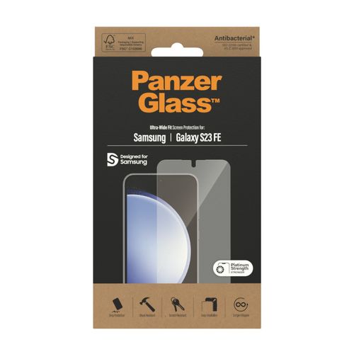 Panzerglass zaštitno staklo za Samsung Galaxy S23 FE ultra wide fit antibacterial slika 4