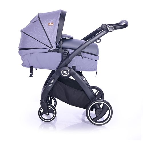 LORELLI ADRIA Kolica Grey 2u1 SET: Košara + Putna Torba + Zimska Navlaka (do 15 kg) slika 4