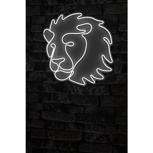 Wallity Ukrasna plastična LED rasvjeta, Lion - White slika 2