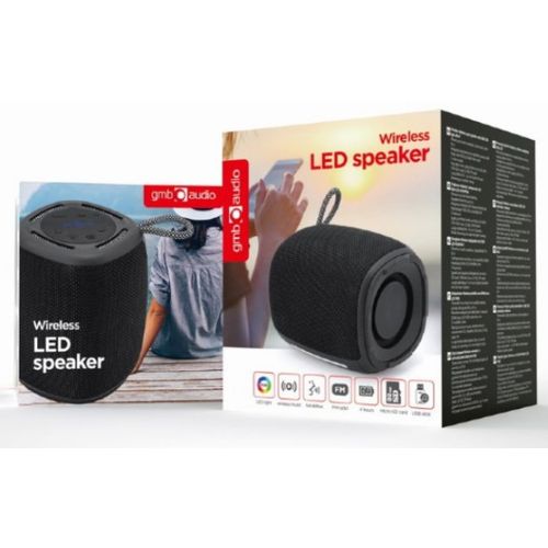 SPK-BT-LED-03-BK Gembird Portable RGB LED Bluetooth speaker 5W, BT, FM, TF, USB, Handsfree, black slika 3