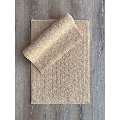 Ucgen - Beige Beige Bathmat Set (2 Pieces) slika 1