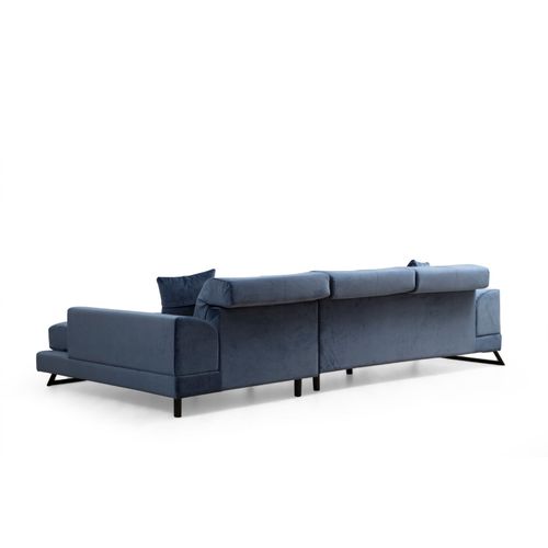 Atelier Del Sofa Kutna garnitura, Mornarsko plava, Frido Right (L3+Chl) - Navy Blue slika 7