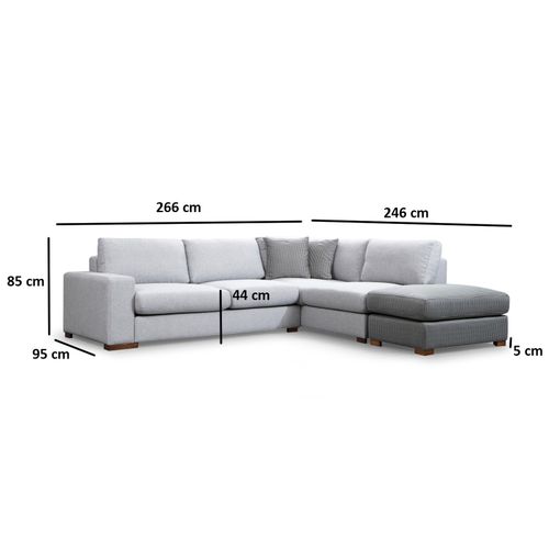 Atelier Del Sofa Kutna garnitura, Sivo Svijetlo siva, Loop 2 slika 11