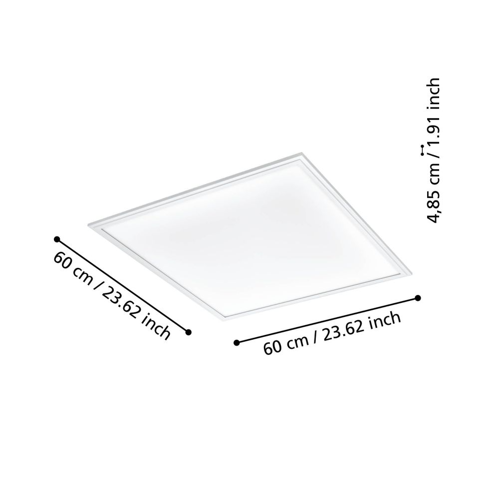 Eglo LED Panel 33,5W, 595x595mm, Aluminij Bijeli "Salobrena-Z" slika 3