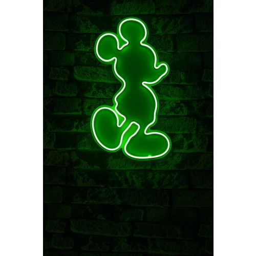 Wallity Ukrasna plastična LED rasvjeta, Mickey Mouse - Green slika 10