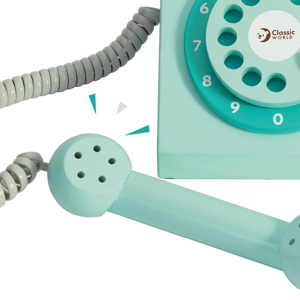Classic world klasični drveni telefon za djecu 4 kom. slika 7