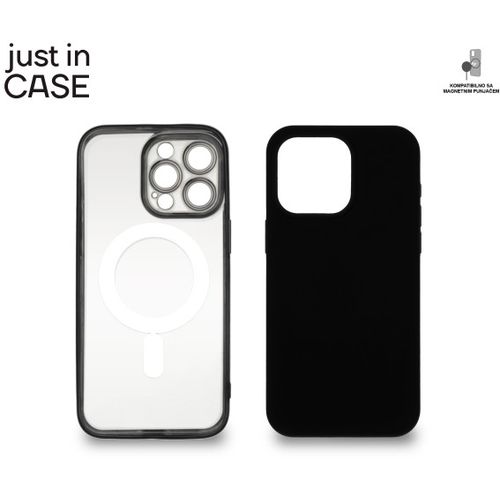 2u1 Extra case MAG MIX PLUS paket CRNI za iPhone 15 Pro Max slika 1