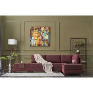 Fly Ugaona Sofa Krevet Desna - Grimizno Crvena