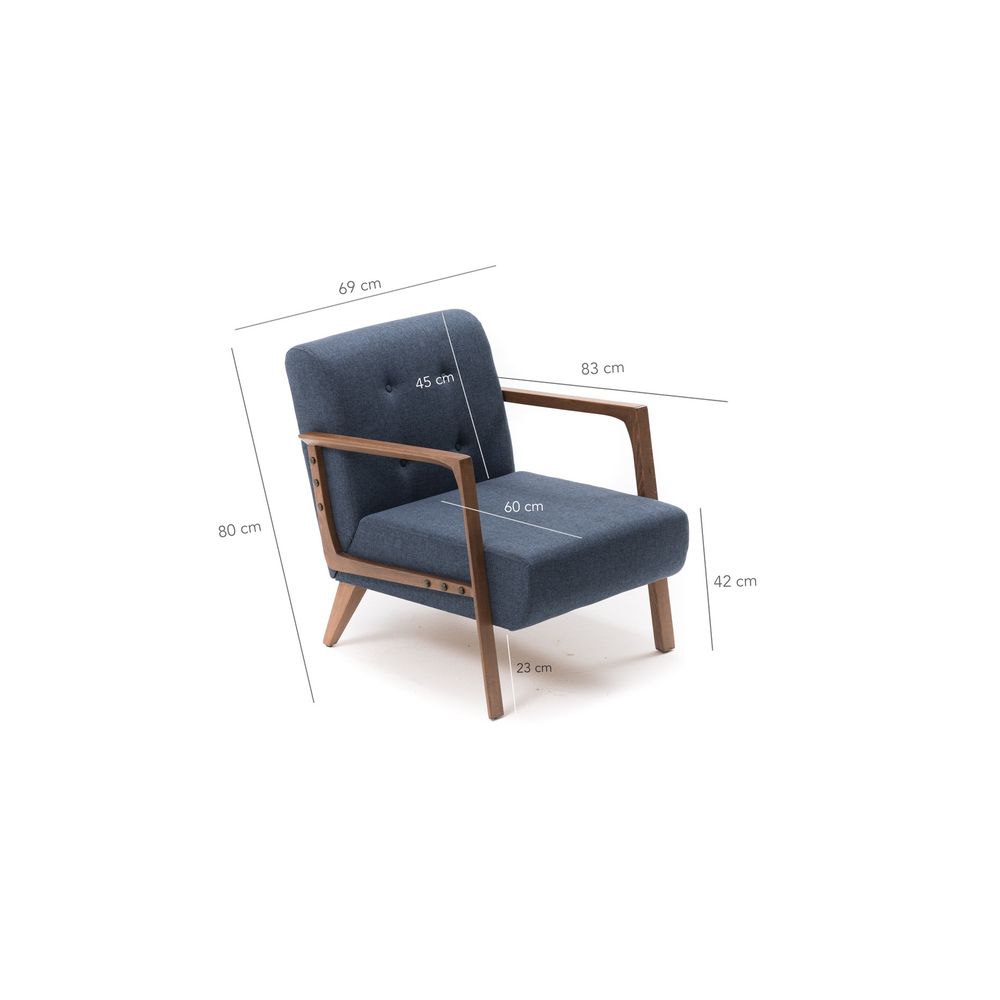 Kemer - Plavi Wing Chair slika 6