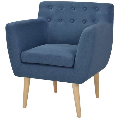 Fotelja od tkanine plava slika 11