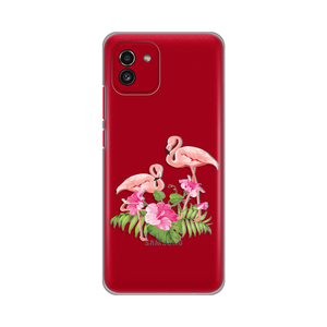 Torbica Silikonska Print Skin za Samsung A035G Galaxy A03 Flamingo