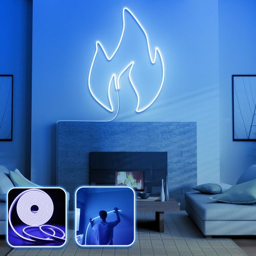 Opviq Dekorativna zidna led rasvjeta Fire - Medium - Blue slika 1