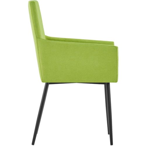 Blagovaonske stolice s naslonima za ruke 4 kom zelene tkanina slika 23