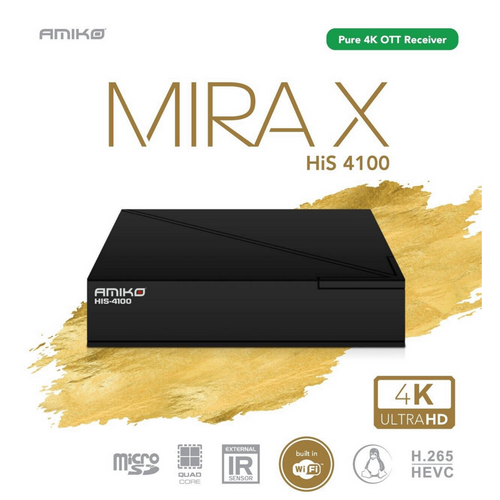 Amiko Prijemnik IPTV@Linux, 4K UHD, H.265, LAN, WiFi - MIRAX HIS-4100 Pure OTT slika 4