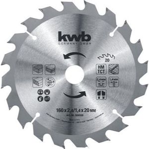 KWB list za cirkular 160x20 mm, drvo