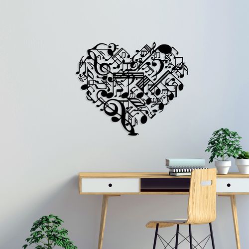 Wallity Metalna zidna dekoracija, Musical Heart slika 2