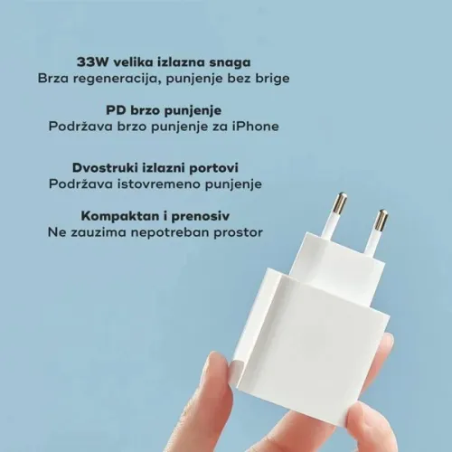 Xiaomi Mi 33W zidni punjač (Type-A+Type-C) slika 3