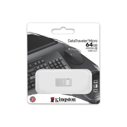 USB memorija KINGSTON DTMC3G2 64GB DataTraveler Micro 3.2 srebrna slika 2