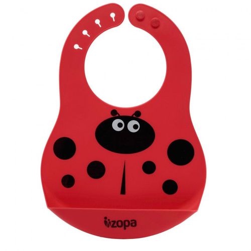 Zopa silikonski podbradak Bib - ladybird slika 1