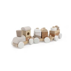 Label Label Drveni didaktički vozić za slaganje, Nougat