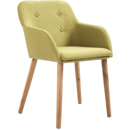 Blagovaonske stolice tkanina i hrastovina 2 kom zelene slika 10